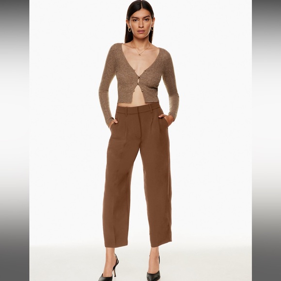 Aritzia Wilfred Carrot Pant in Cognac - Picture 5 of 7
